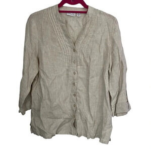 Linen Blouse Kim Rogers Petite Medium
